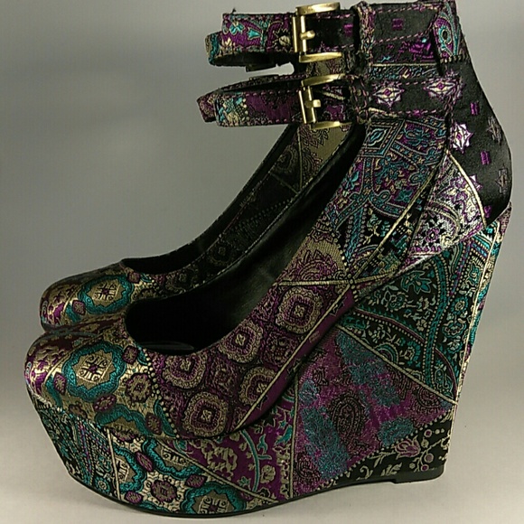 Aldo Shoes - 🔥Aldo platform heel Enriguez 38 purple black teal